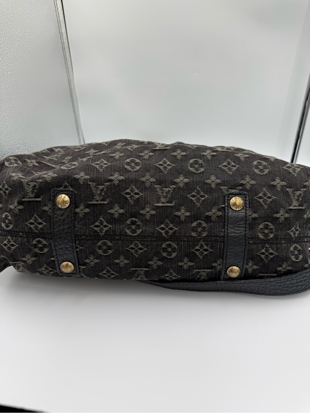 Louis Vuitton Black Monogram Denim Neo Cabby Tote with Detachable CB Strap - Picture 6 of 14